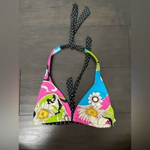 Y2K Floral Bikini Top